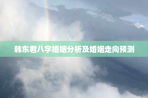 韩东君八字婚姻分析及婚姻走向预测第1张-八字查询