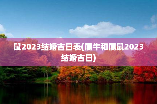 鼠2023结婚吉日表(属牛和属鼠2023结婚吉日)第1张-八字查询