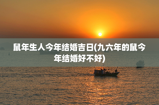 鼠年生人今年结婚吉日(九六年的鼠今年结婚好不好)第1张-八字查询