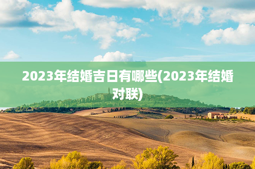 2023年结婚吉日有哪些(2023年结婚对联)第1张-八字查询