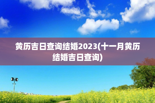 黄历吉日查询结婚2023(十一月黄历结婚吉日查询)第1张-八字查询