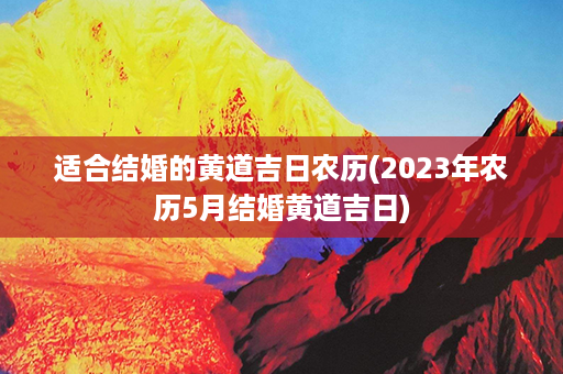 适合结婚的黄道吉日农历(2023年农历5月结婚黄道吉日)第1张-八字查询