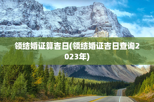 领结婚证算吉日(领结婚证吉日查询2023年)第1张-八字查询