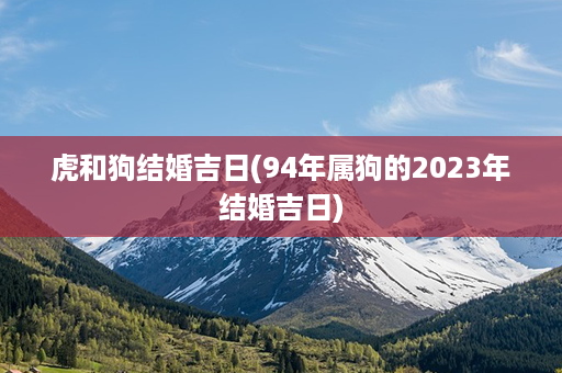 虎和狗结婚吉日(94年属狗的2023年结婚吉日)第1张-八字查询