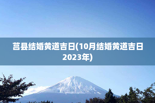 莒县结婚黄道吉日(10月结婚黄道吉日2023年)第1张-八字查询