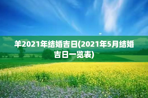 羊2021年结婚吉日(2021年5月结婚吉日一览表)第1张-八字查询