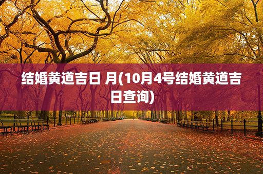 结婚黄道吉日 月(10月4号结婚黄道吉日查询)第1张-八字查询