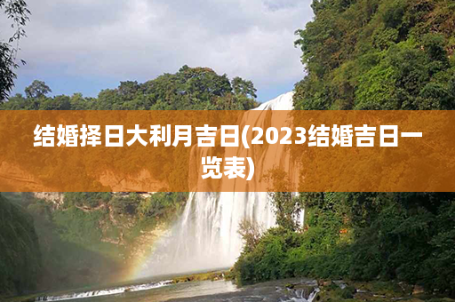 结婚择日大利月吉日(2023结婚吉日一览表)第1张-八字查询