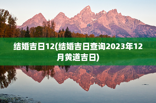 结婚吉日12(结婚吉日查询2023年12月黄道吉日)第1张-八字查询