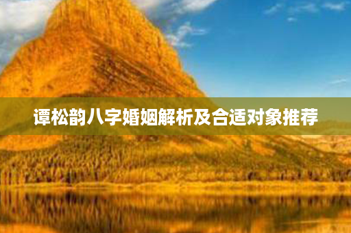 谭松韵八字婚姻解析及合适对象推荐第1张-八字查询