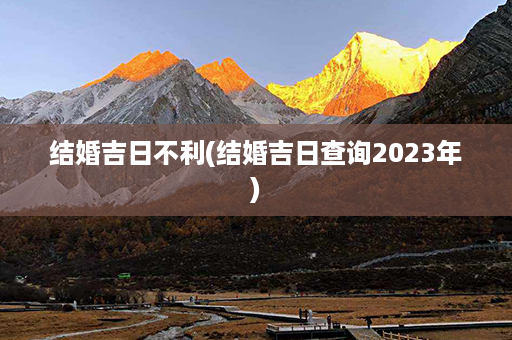 结婚吉日不利(结婚吉日查询2023年)第1张-八字查询