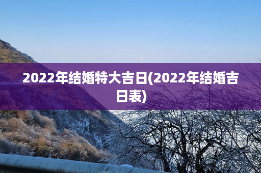 2022年结婚特大吉日(2022年结婚吉日表)第1张-八字查询