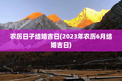 农历日子结婚吉日(2023年农历6月结婚吉日)第1张-八字查询