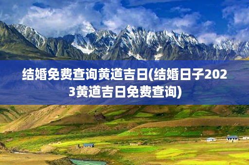 结婚免费查询黄道吉日(结婚日子2023黄道吉日免费查询)第1张-八字查询