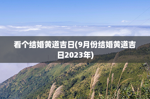 看个结婚黄道吉日(9月份结婚黄道吉日2023年)第1张-八字查询