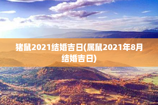 猪鼠2021结婚吉日(属鼠2021年8月结婚吉日)第1张-八字查询