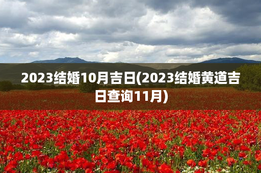 2023结婚10月吉日(2023结婚黄道吉日查询11月)第1张-八字查询