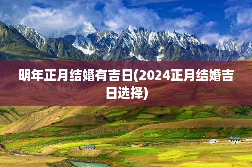 明年正月结婚有吉日(2024正月结婚吉日选择)第1张-八字查询