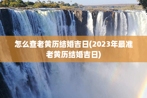 怎么查老黄历结婚吉日(2023年最准老黄历结婚吉日)第1张-八字查询