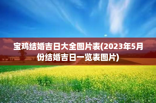 宝鸡结婚吉日大全图片表(2023年5月份结婚吉日一览表图片)第1张-八字查询