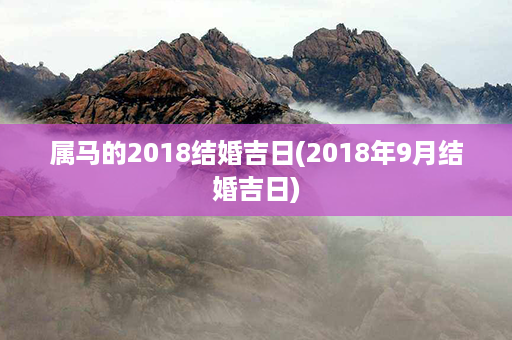 属马的2018结婚吉日(2018年9月结婚吉日)第1张-八字查询