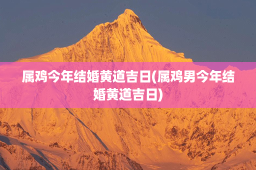 属鸡今年结婚黄道吉日(属鸡男今年结婚黄道吉日)第1张-八字查询