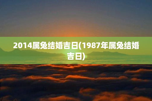 2014属兔结婚吉日(1987年属兔结婚吉日)第1张-八字查询