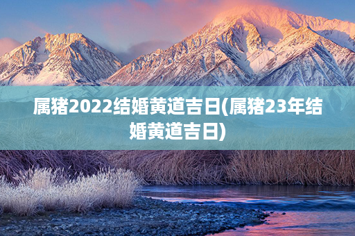 属猪2022结婚黄道吉日(属猪23年结婚黄道吉日)第1张-八字查询