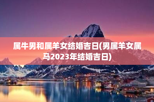 属牛男和属羊女结婚吉日(男属羊女属马2023年结婚吉日)第1张-八字查询