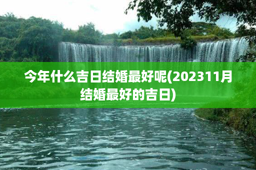 今年什么吉日结婚最好呢(202311月结婚最好的吉日)第1张-八字查询