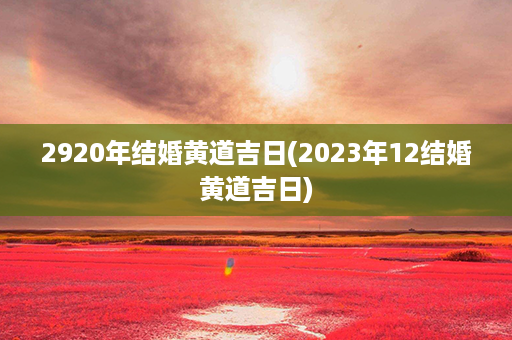 2920年结婚黄道吉日(2023年12结婚黄道吉日)第1张-八字查询