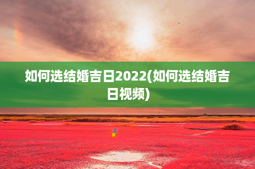 如何选结婚吉日2022(如何选结婚吉日视频)第1张-八字查询