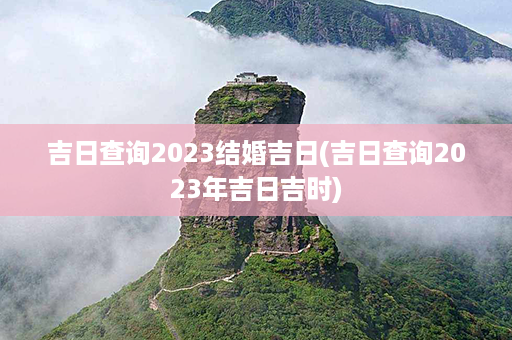 吉日查询2023结婚吉日(吉日查询2023年吉日吉时)第1张-八字查询