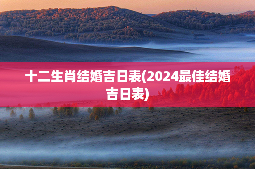 十二生肖结婚吉日表(2024最佳结婚吉日表)第1张-八字查询