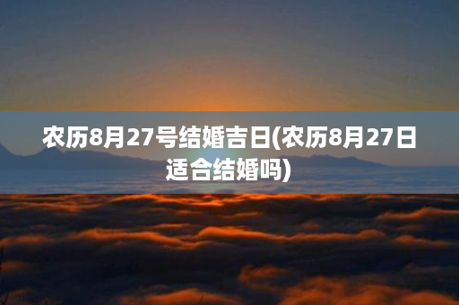 农历8月27号结婚吉日(农历8月27日适合结婚吗)第1张-八字查询