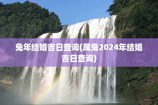 兔年结婚吉日查询(属兔2024年结婚吉日查询)第1张-八字查询