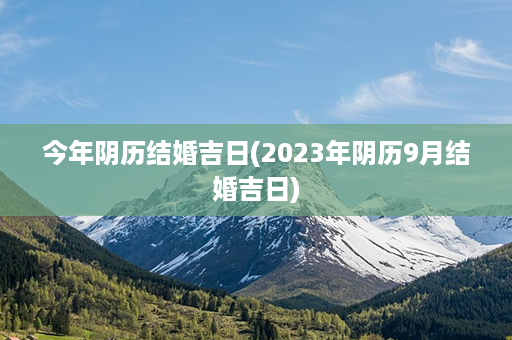 今年阴历结婚吉日(2023年阴历9月结婚吉日)第1张-八字查询