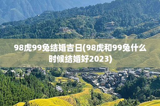 98虎99兔结婚吉日(98虎和99兔什么时候结婚好2023)第1张-八字查询