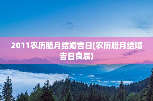 2011农历腊月结婚吉日(农历腊月结婚吉日良辰)第1张-八字查询