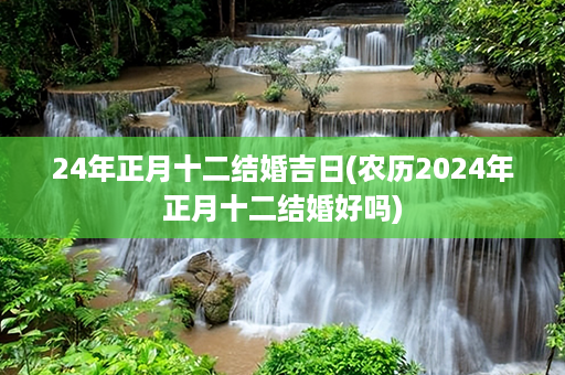 24年正月十二结婚吉日(农历2024年正月十二结婚好吗)第1张-八字查询