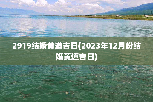 2919结婚黄道吉日(2023年12月份结婚黄道吉日)第1张-八字查询