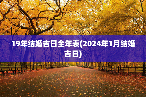 19年结婚吉日全年表(2024年1月结婚吉日)第1张-八字查询