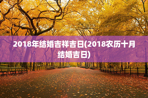 2018年结婚吉祥吉日(2018农历十月结婚吉日)第1张-八字查询