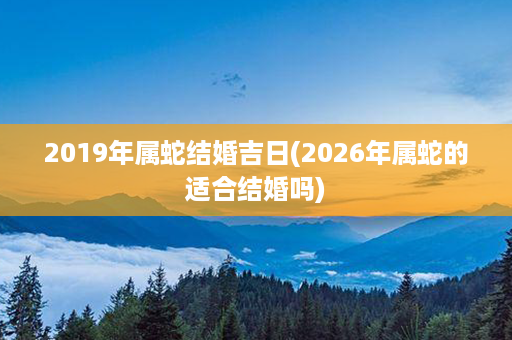 2019年属蛇结婚吉日(2026年属蛇的适合结婚吗)第1张-八字查询