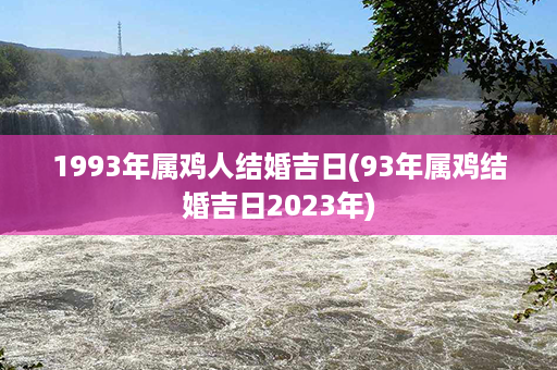 1993年属鸡人结婚吉日(93年属鸡结婚吉日2023年)第1张-八字查询