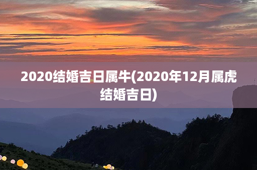 2020结婚吉日属牛(2020年12月属虎结婚吉日)第1张-八字查询