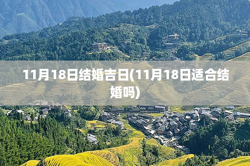 11月18日结婚吉日(11月18日适合结婚吗)第1张-八字查询