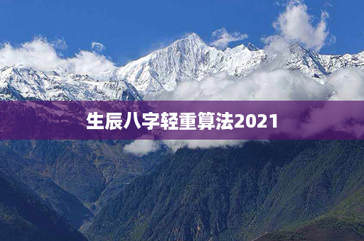 生辰八字轻重算法2021第1张-八字查询