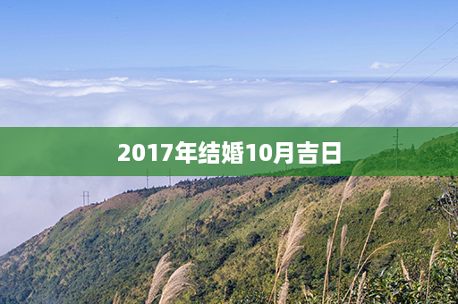 2017年结婚10月吉日第1张-八字查询