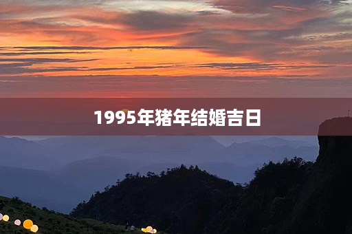 1995年猪年结婚吉日第1张-八字查询